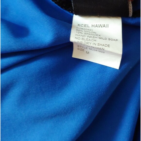 Xcel Hawaii L-Sleeve Blue Compression Surf Swim Rash Guard UPF30+ Sun Protection - Picture 10 of 10